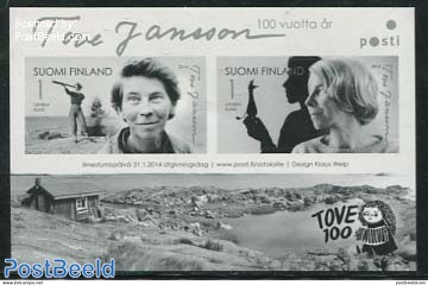 Finland 2014 Tove Jansson S/s S-a, Mint NH, Art - Photography - Nuovi