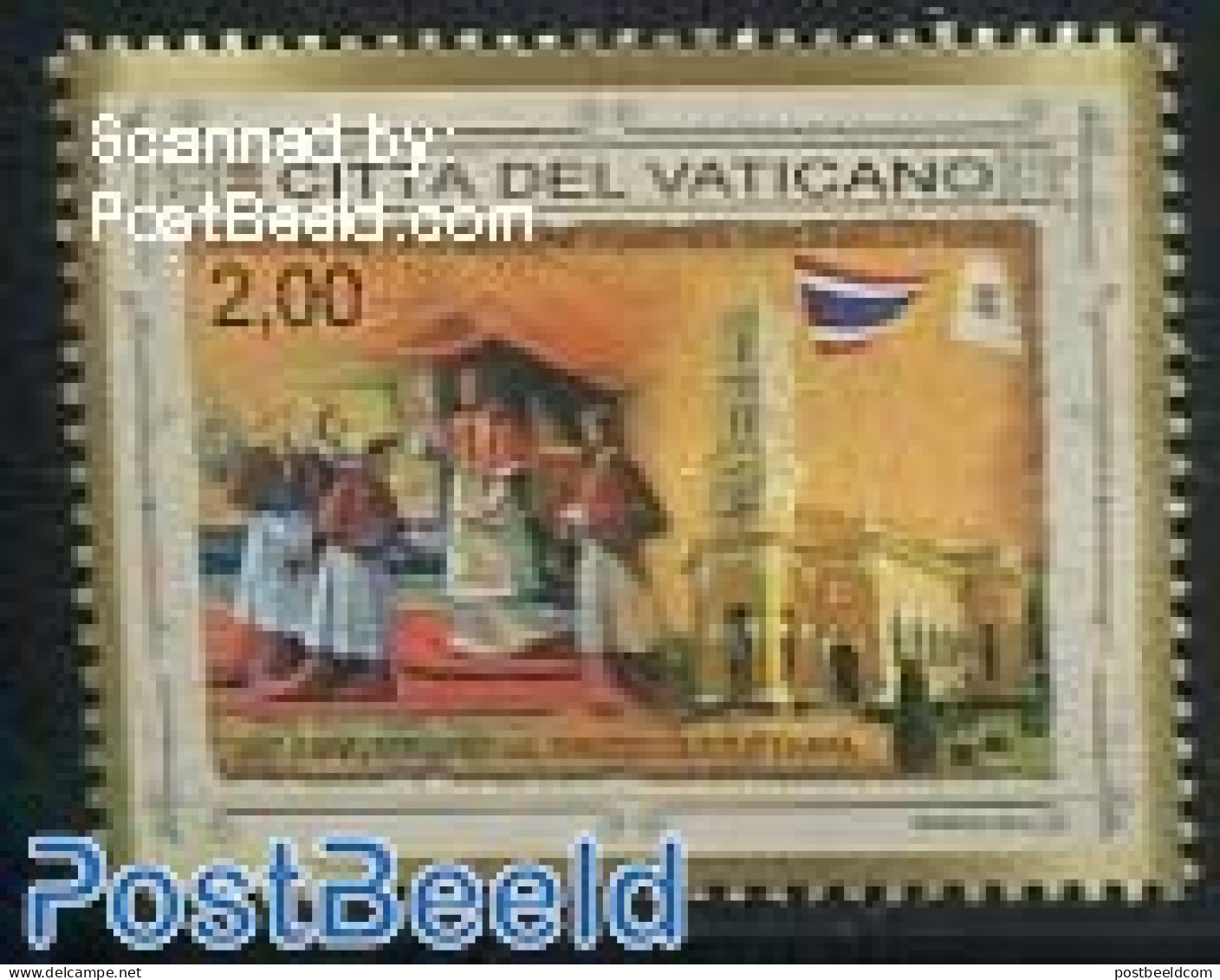 Vatican 2014 Synode Of Ayutthaya 1v, Joint Issue Thailand, Mint NH, Religion - Various - Churches, Temples, Mosques, S.. - Unused Stamps