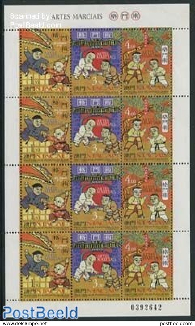 Macao 1997 Tradional Fighting Sports M/s, Mint NH, Sport - Judo - Sport (other And Mixed) - Ungebraucht