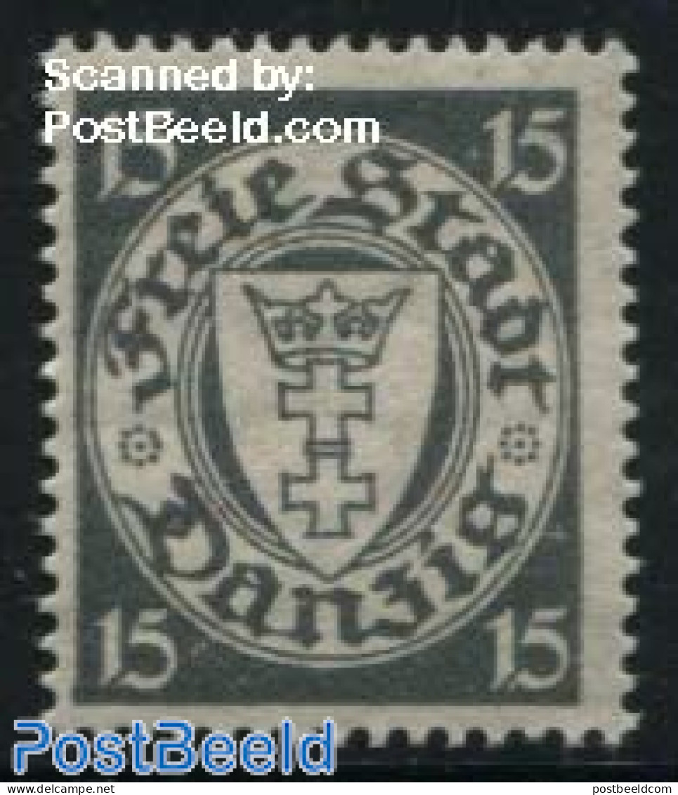 Germany, Danzig 1924 15pf, Stamp Out Of Set, Mint NH, History - Coat Of Arms - Autres & Non Classés