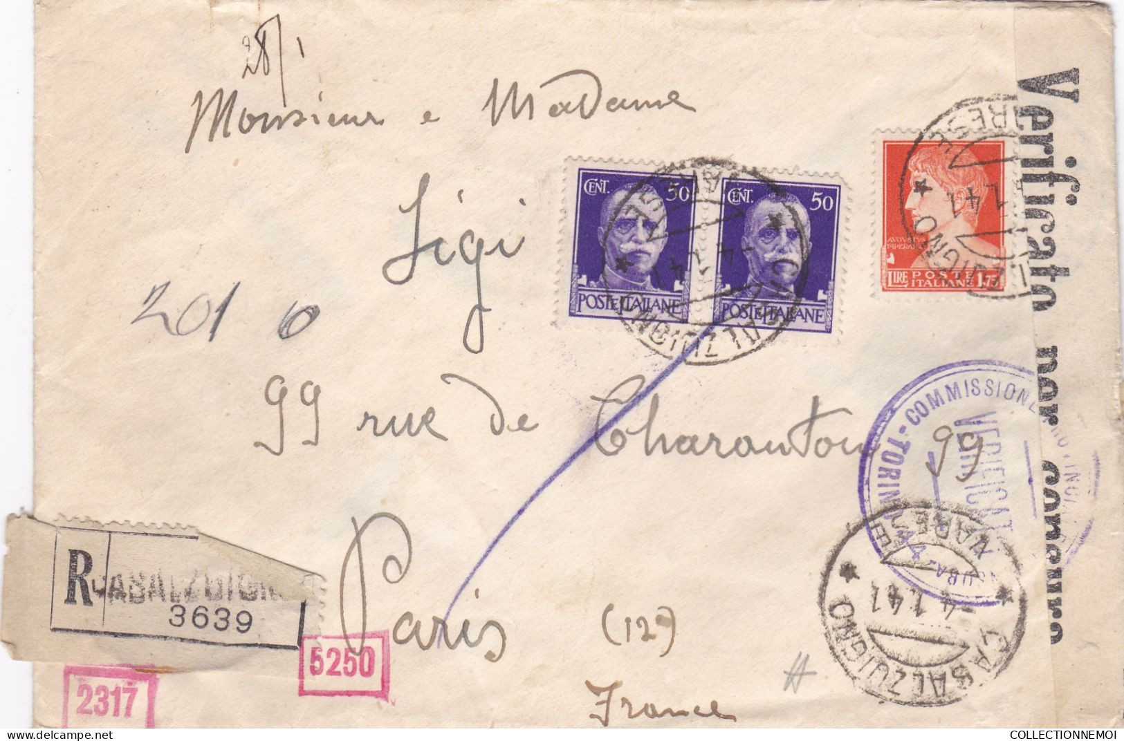 LOT DE 12 ,, Lettres CENSURE D' ITALIE  ,, Période De GUERRE ,,,,,scan Recto Et Verso ,,,,et VENDUE COMME C'EST - Vrac (max 999 Timbres)