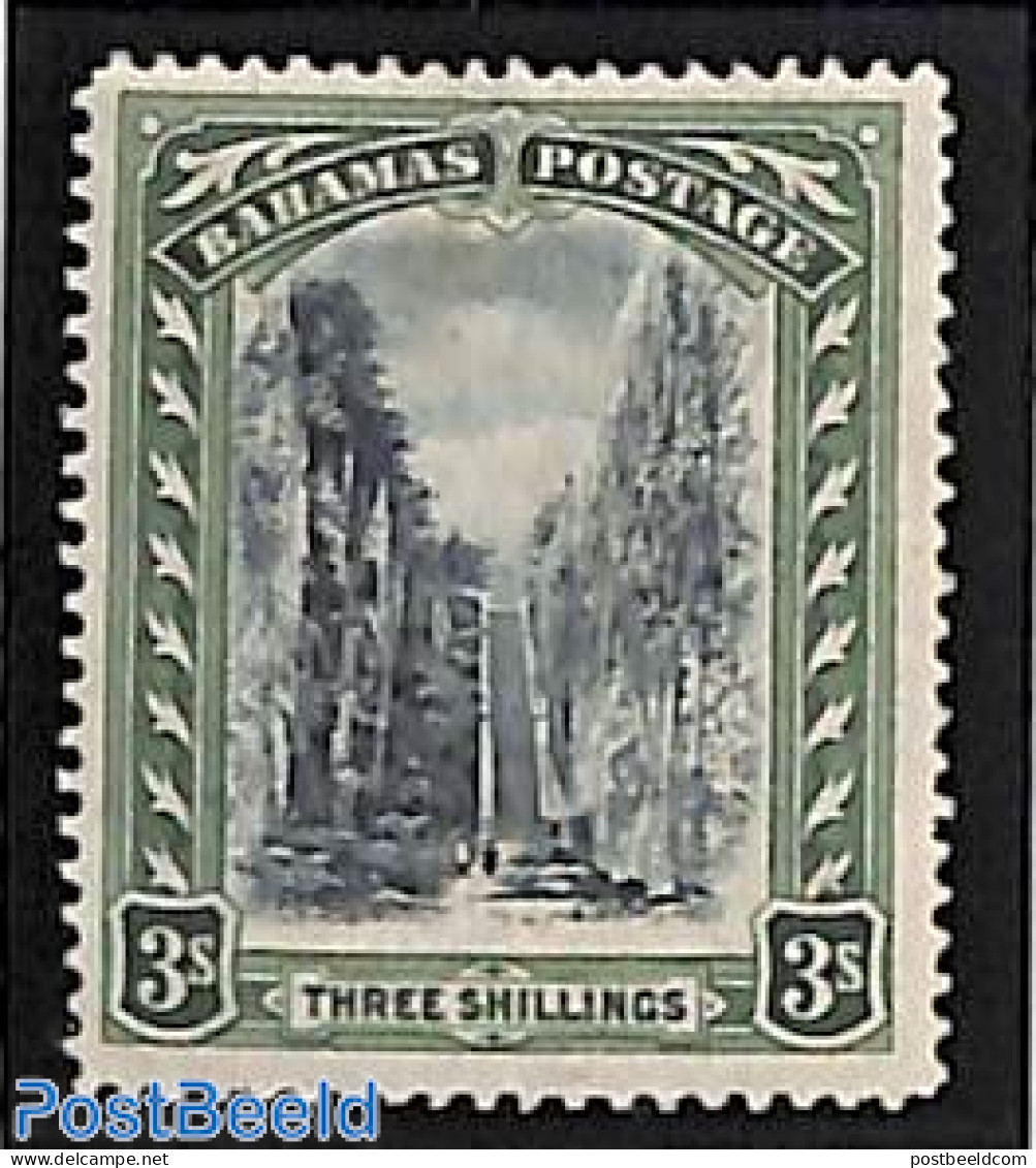 Bahamas 1901 3Sh, WM CC-Crown, Stamp Out Of Set, Unused (hinged) - Autres & Non Classés