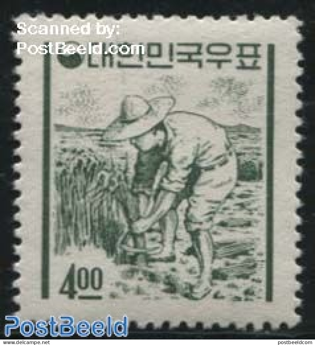 Korea, South 1962 4.00, Stamp Out Of Set, Mint NH, Various - Agriculture - Agricoltura