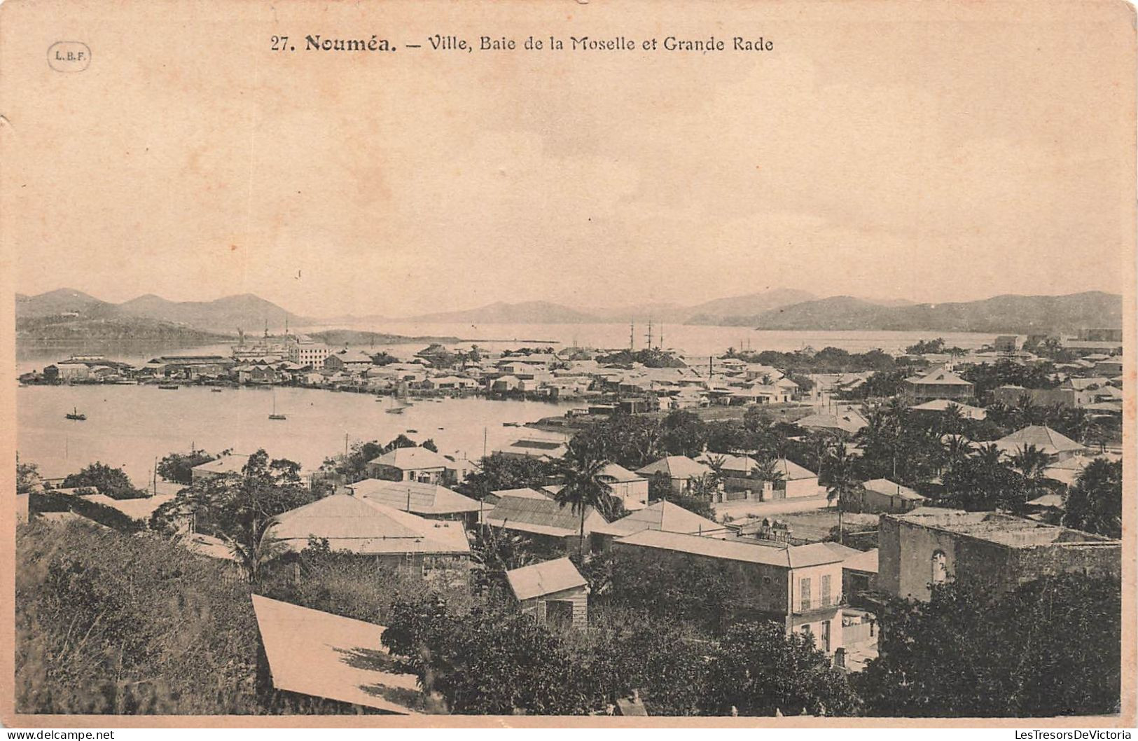 NOUVELLE CALEDONIE - Nouméa - Vue Générale De La Ville - Baie De La Moselle Et Grande Rade - Carte Postale Ancienne - Nueva Caledonia