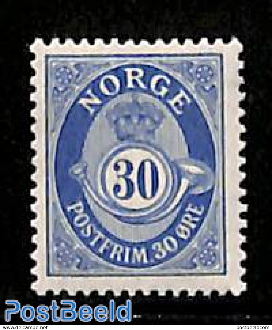 Norway 1920 30o, Stamp Out Of Set, Unused (hinged) - Ongebruikt