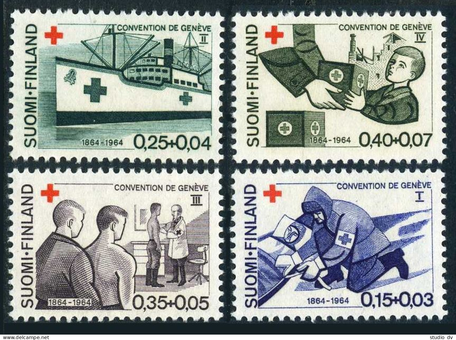 Finland B169-B172, MNH. Mi 589-592. Red Cross-1964. Activities, Hospital Ship. - Ungebraucht