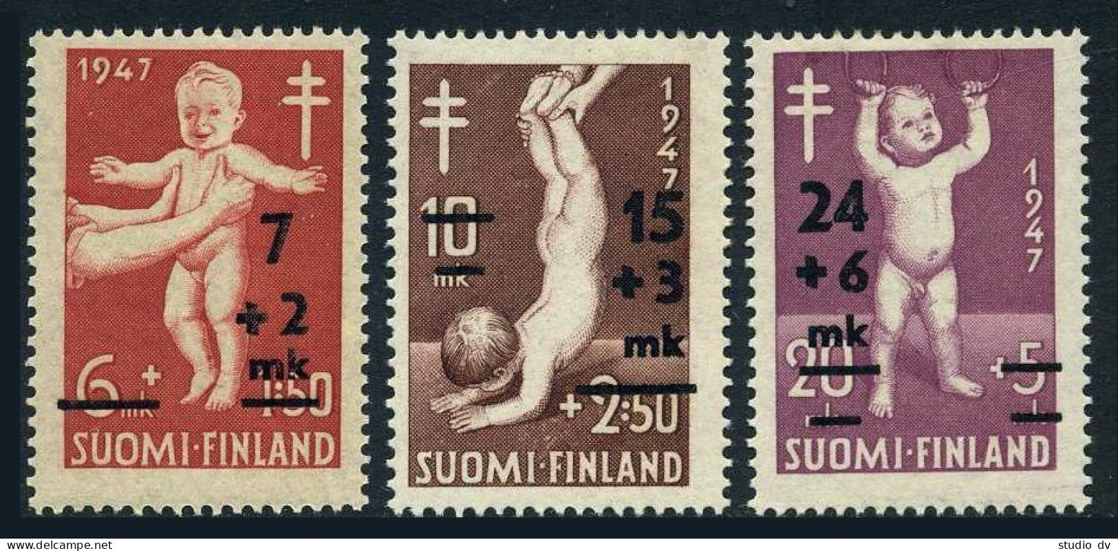 Finland B91-B93, MNH. Michel 353-355. Red Cross-1948/Tuberculosis Fund. - Ongebruikt