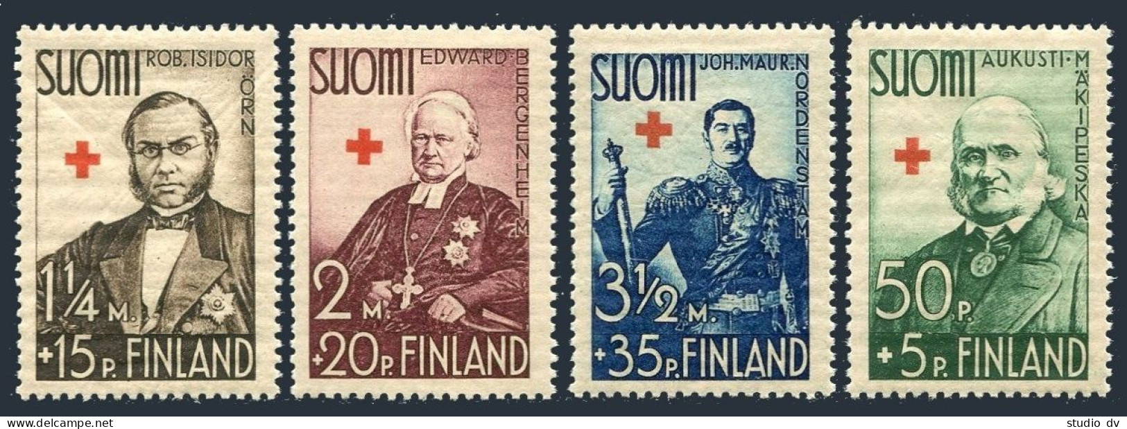 Finland B27-B30, MNH. Mi 204-207. Red Cross-1938. Aukuste Makipeska, Isdor Orn, - Neufs