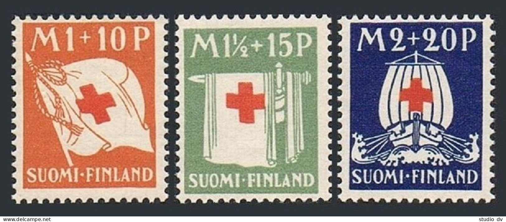 Finland B2-B4, MNH. Michel 158-160. Red Cross Society Of Finland, 1930.  - Neufs