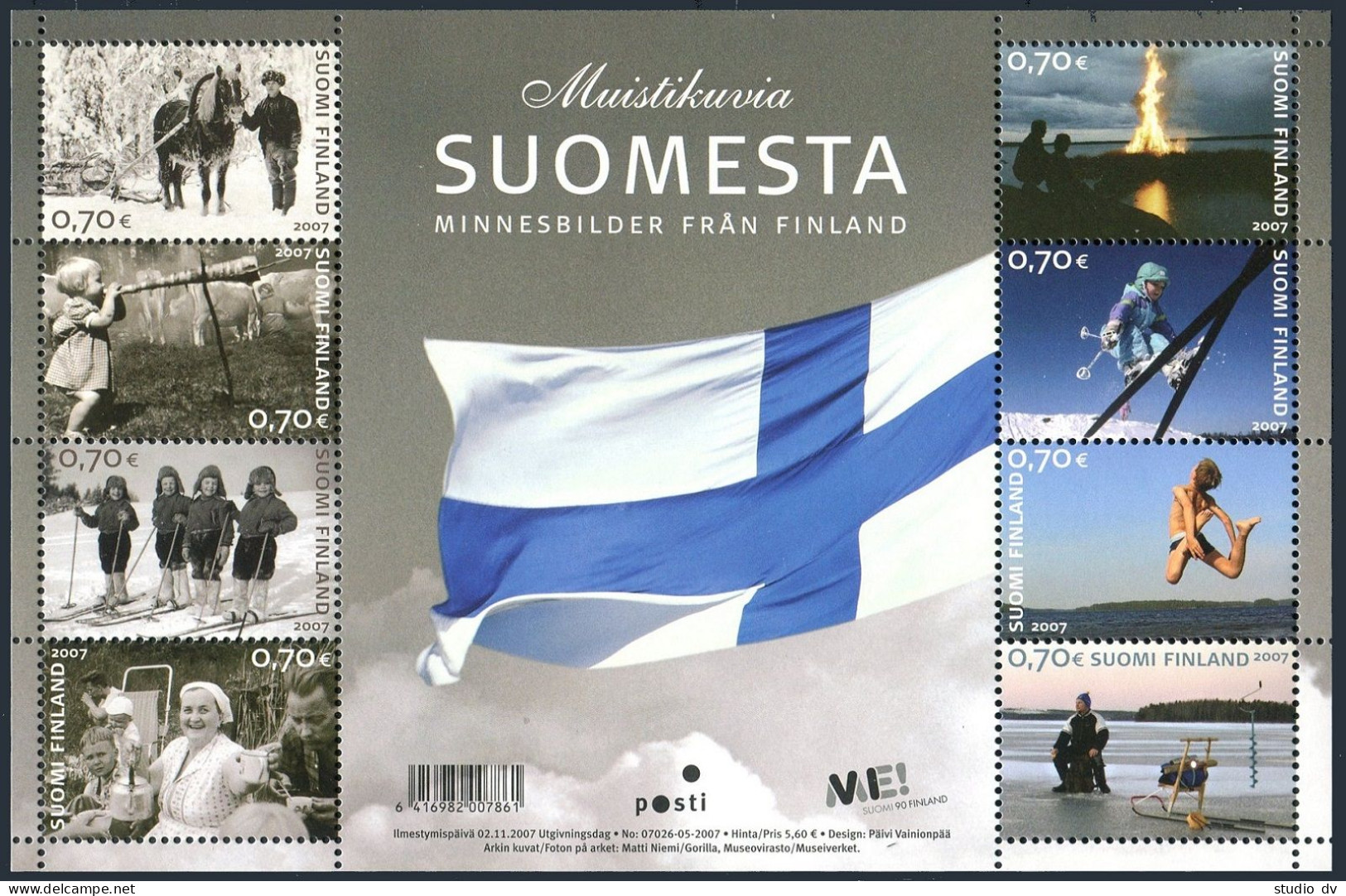 Finland 1297 Ah Sheet, MNH. Independence, 90th Ann. 2007. - Unused Stamps