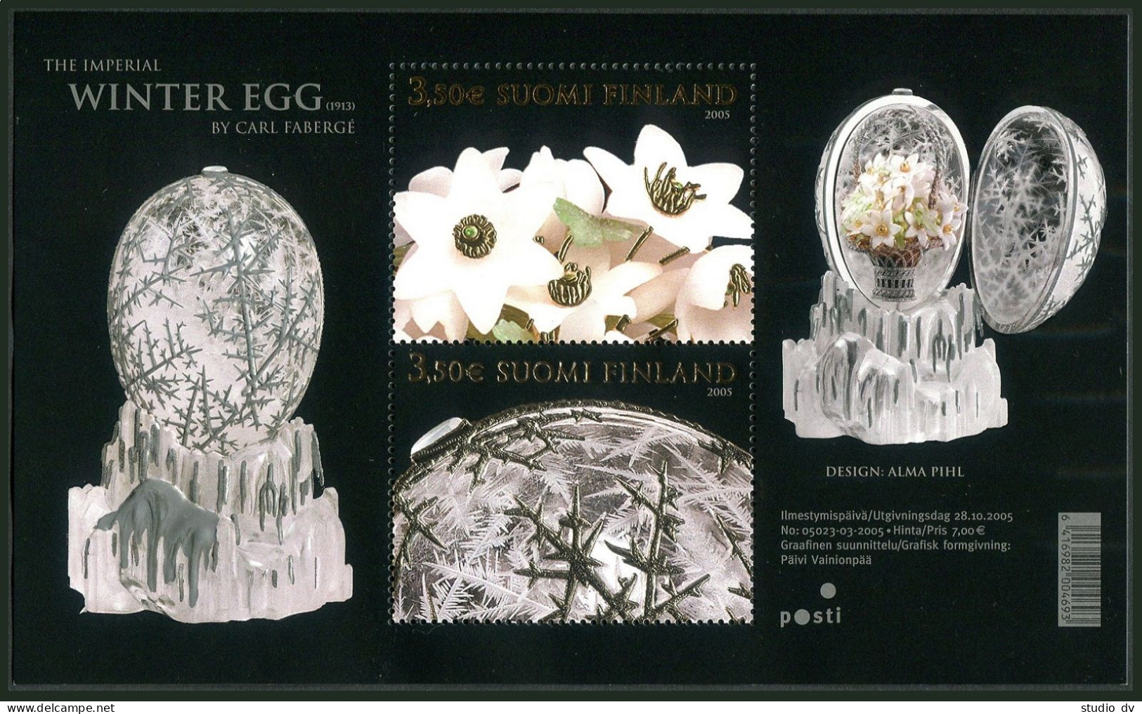 Finland 1244 Ab Sheet, MNH. Imperial Winter Egg, By Carl Faberge, 2005. - Unused Stamps