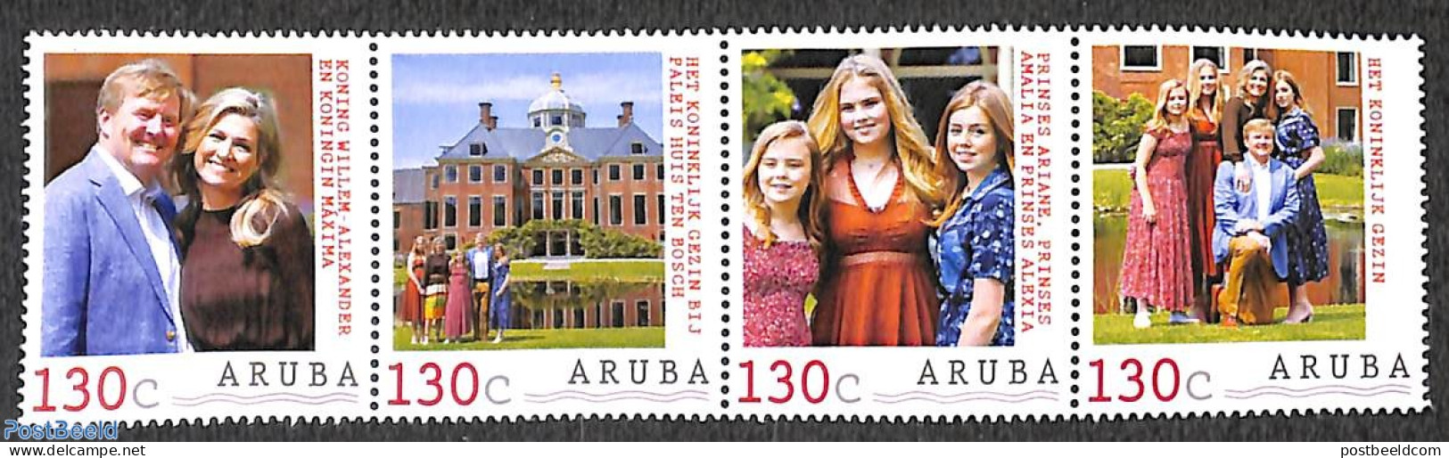 Aruba 2019 Personal Stamps, Royal Family 4v [:::], Mint NH, History - Kings & Queens (Royalty) - Familles Royales