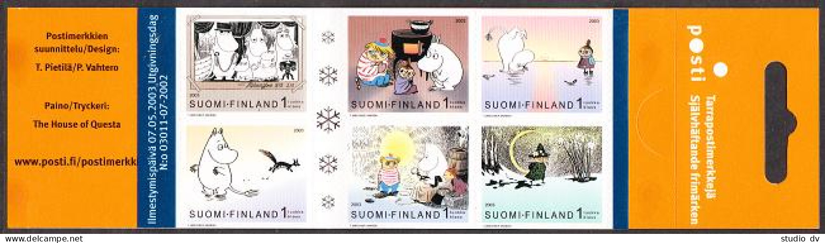 Finland 1193 Booklet, MNH. Moomins, 2003. - Ungebraucht