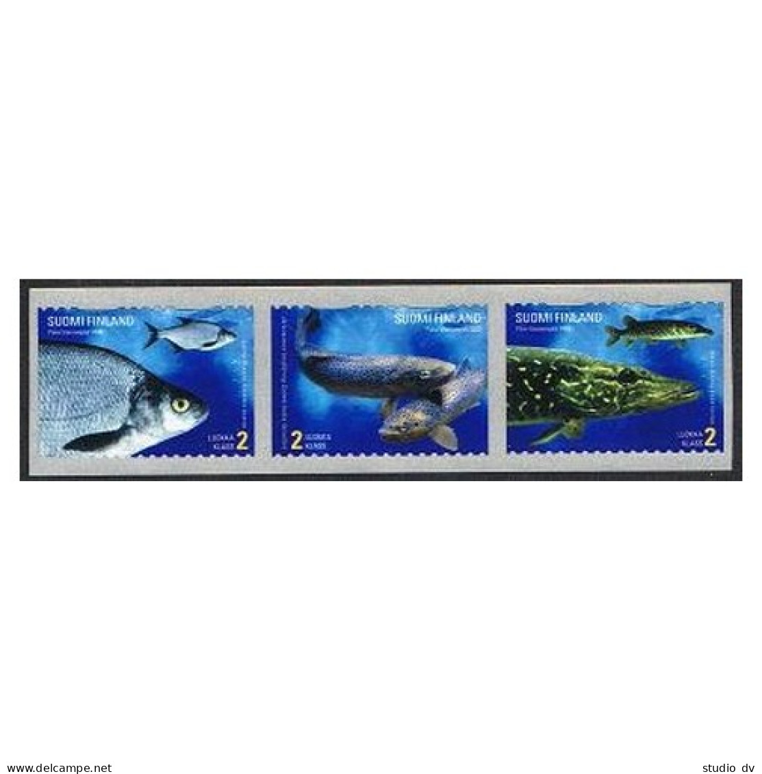 Finland 1183 Ac Strip, MNH. Fish 2003. Abramis Brama,Salmo Trutta Lacustris,Esox - Unused Stamps