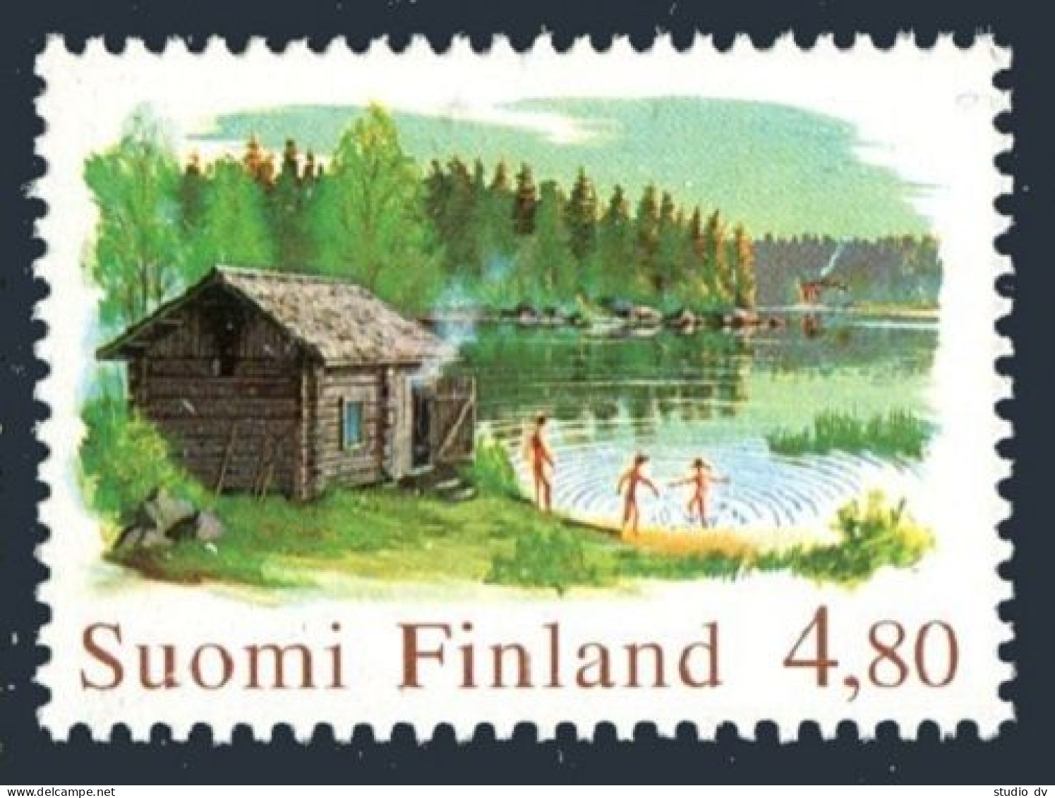 Finland 861,MNH. Chimneyless Log Sauna,1999. - Unused Stamps