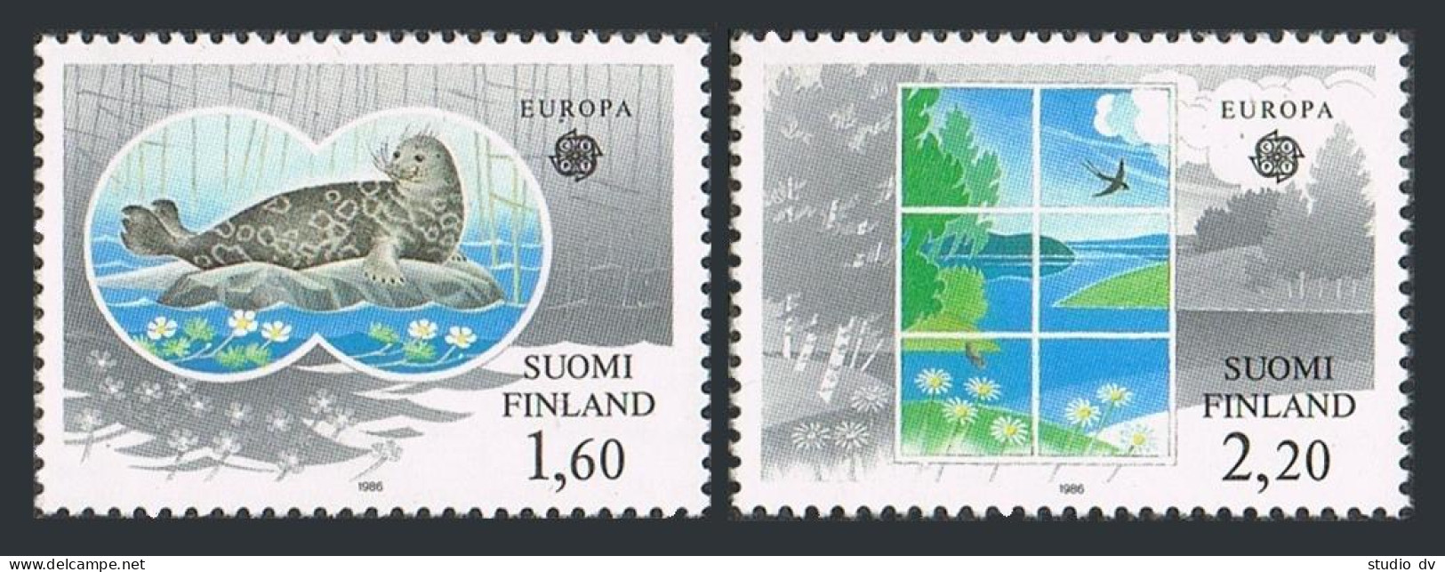 Finland 735-736, MNH. Michel 965-966. EUROPE CEPT-1986. Protection Of Nature. - Neufs
