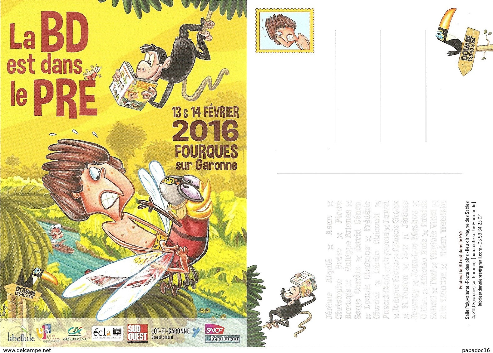 BD - La BD Est Dans Le Pré - Fourques Sur Garonne [47] - 13 & 14 Février 2016 - Ill. Jampur Fraize - [3e Festival] - Bandes Dessinées