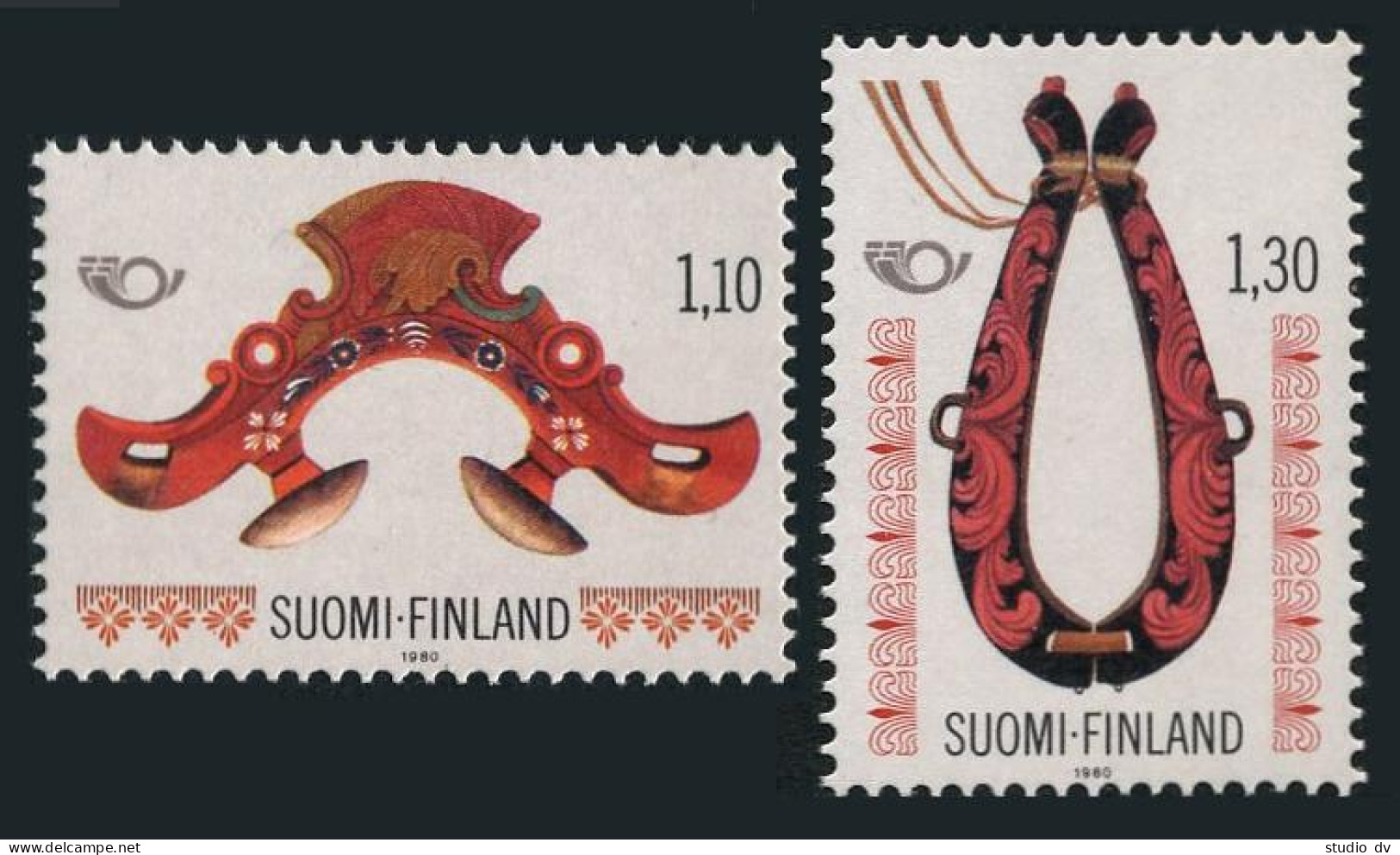 Finland 647-648,MNH.Michel 871-872. Nordic Cooperation,1980.Harness. - Nuevos