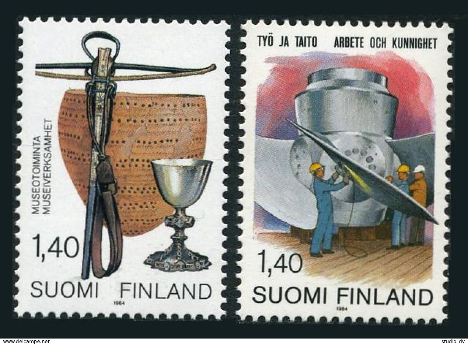 Finland 691-692,MNH.Michel 942-943. Museum Peaces,1984.Work And Skill. - Unused Stamps