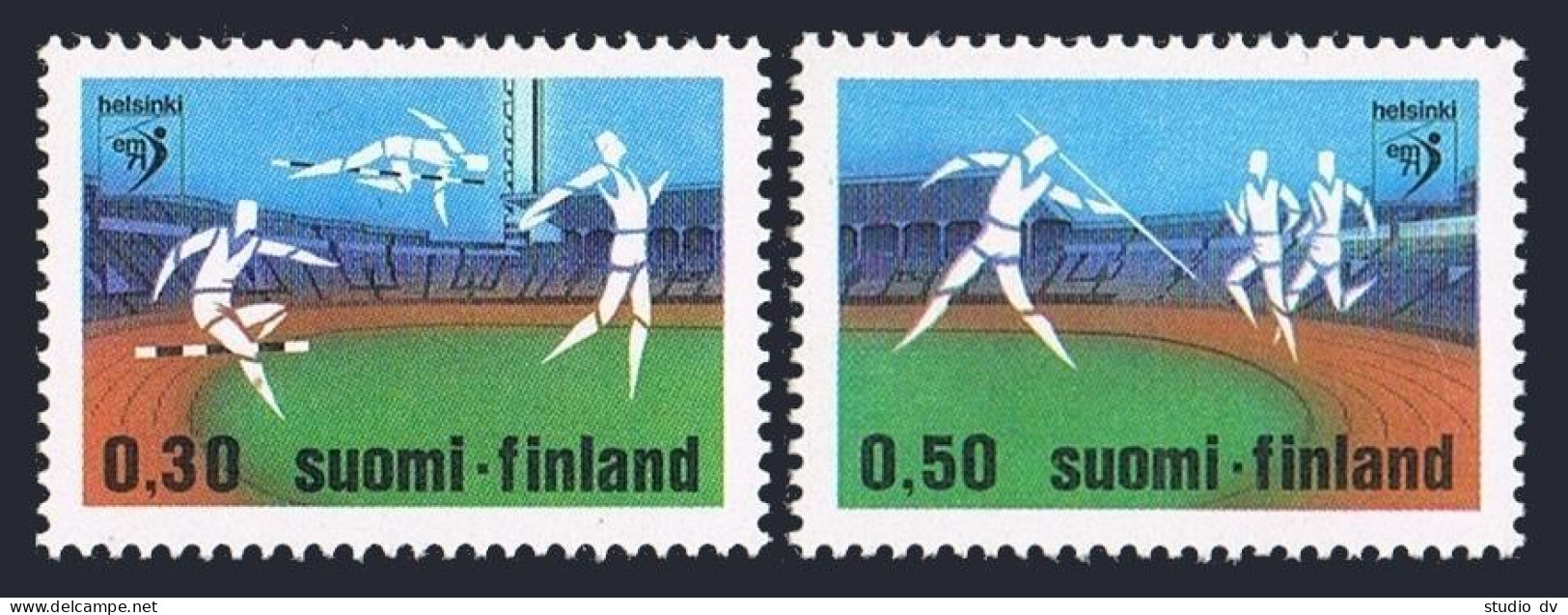 Finland 507-508, MNH. Mi 693-694. European Athletic Championships, 1971. Javelin - Unused Stamps