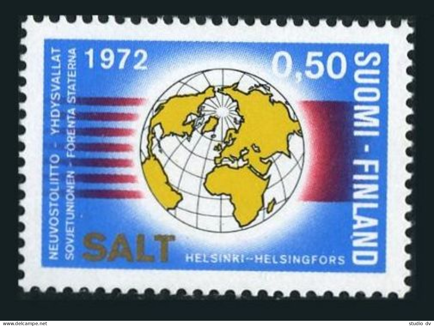 Finland 515, MNH. Mi 703. Strategic Arms Limitation Talks US-USSR Flags, 1972. - Unused Stamps