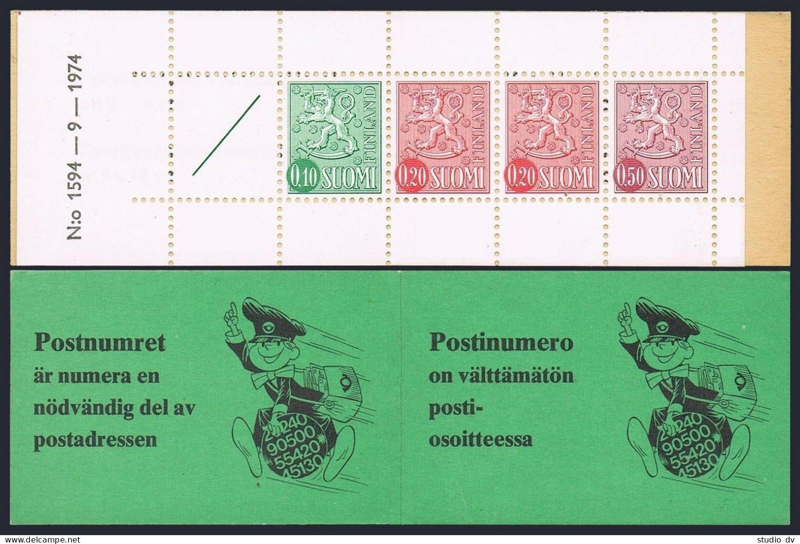 Finland 464AD Booklet,MNH.Michel MH 9. Coat Of Arms,1975. - Neufs