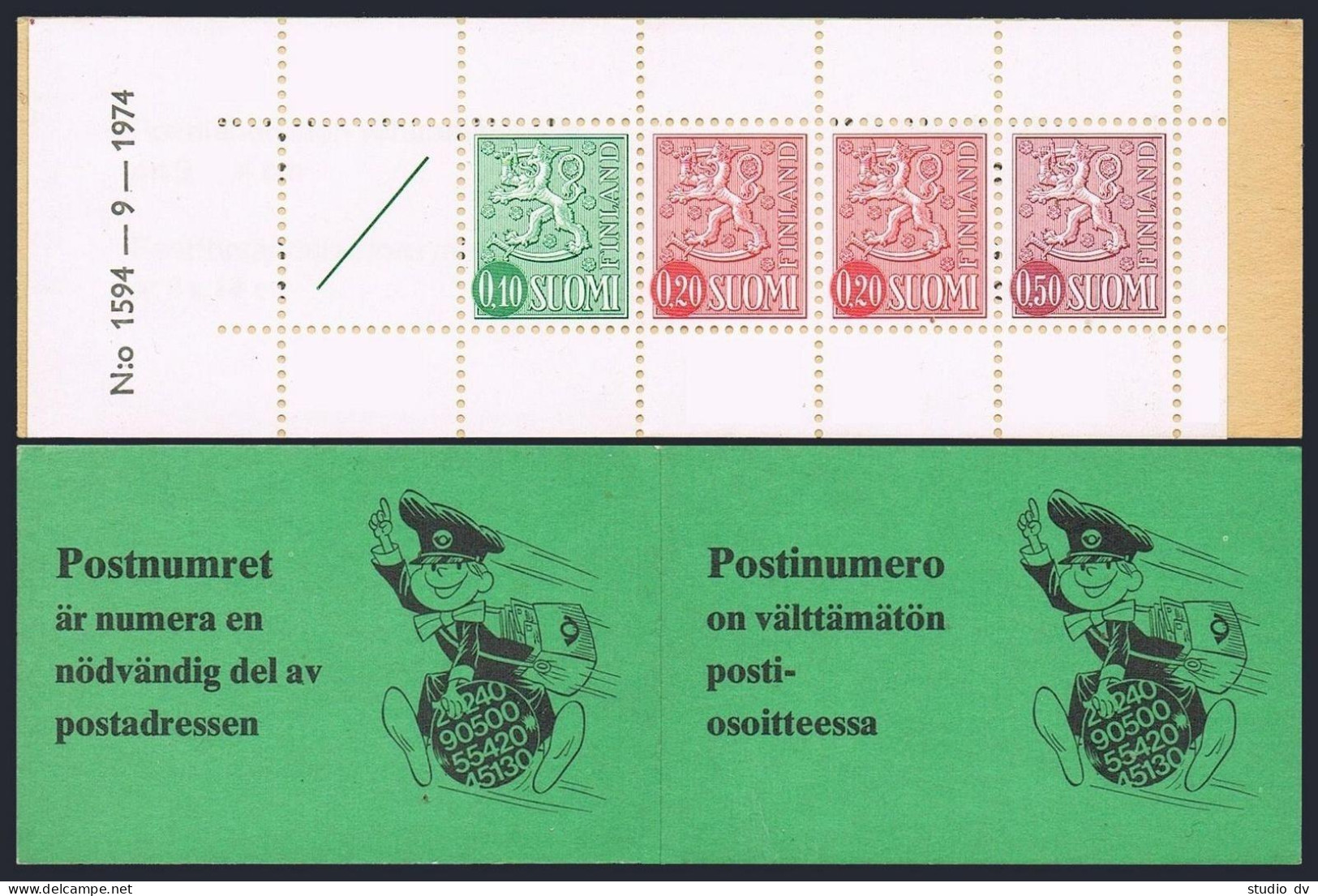 Finland 464AD Booklet,MNH.Michel MH 9. Coat Of Arms,1975. - Ongebruikt