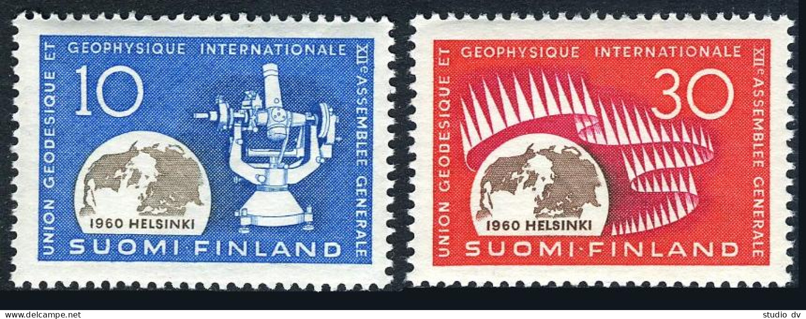 Finland 373-374, MNH. Michel 522-523. Union Of Geodesy, Geophysics, 1960. - Ungebraucht