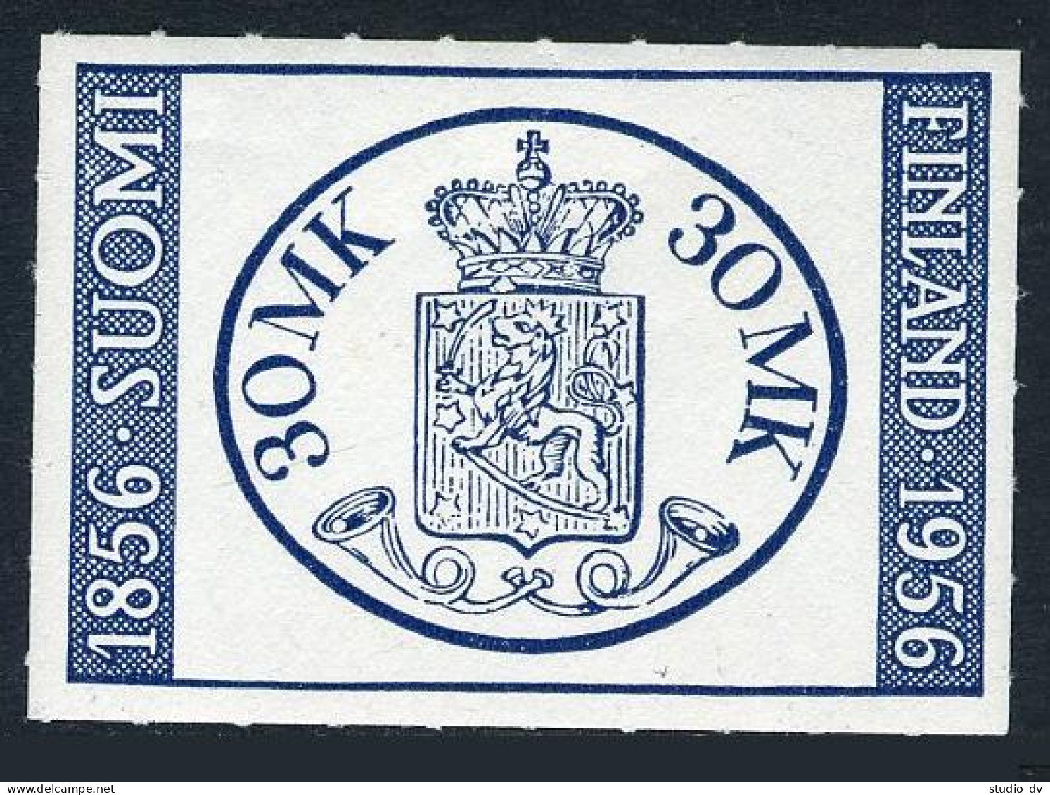 Finland 341, MNH. Michel 457. PhilEXPO FINLANDIA-1956. Post Horn. - Unused Stamps