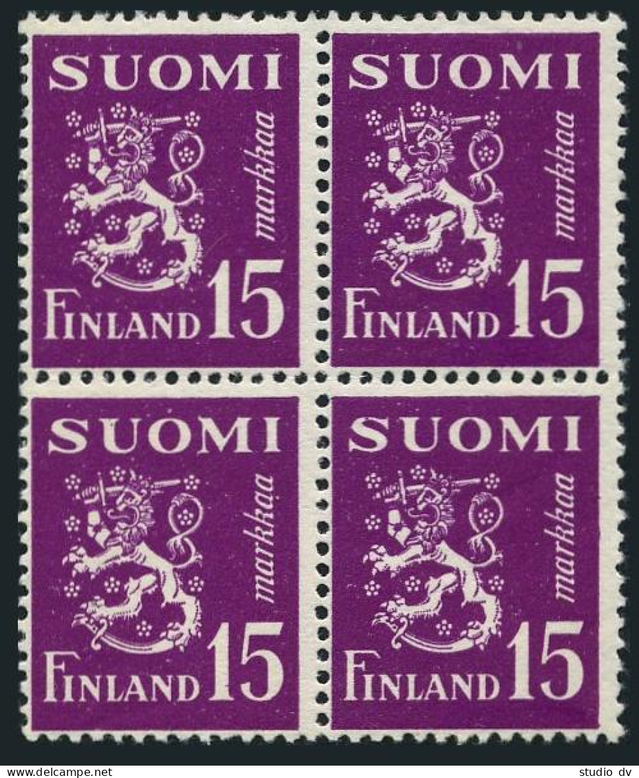 Finland  295 Block/4,MNH.Michel 382. Arms Of Republic,Lion,1950. - Unused Stamps