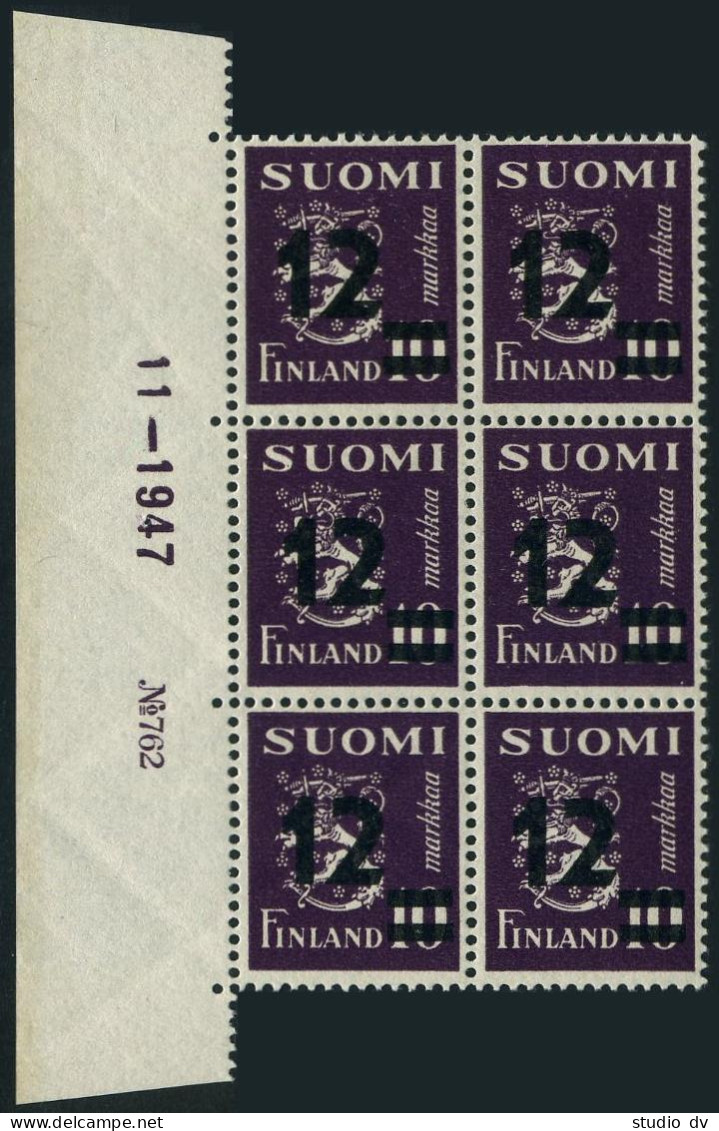 Finland 275 Block 6/margin, MNH. Michel 348. Arms Of Republic, New Value 1948. - Nuovi