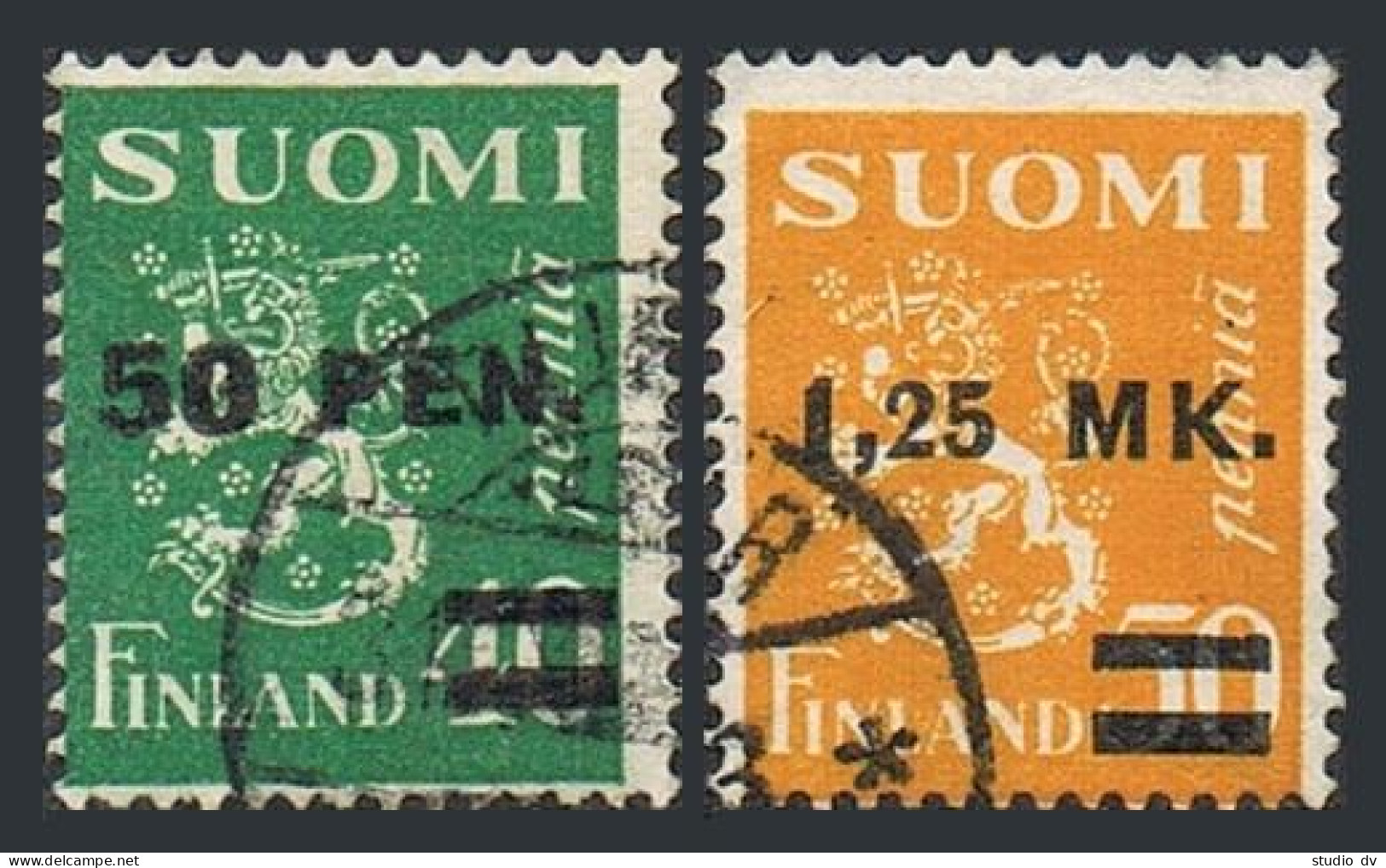 Finland 195-196, Used. Michel 170-171. Arms Of Republic, New Value, 1931. - Usati