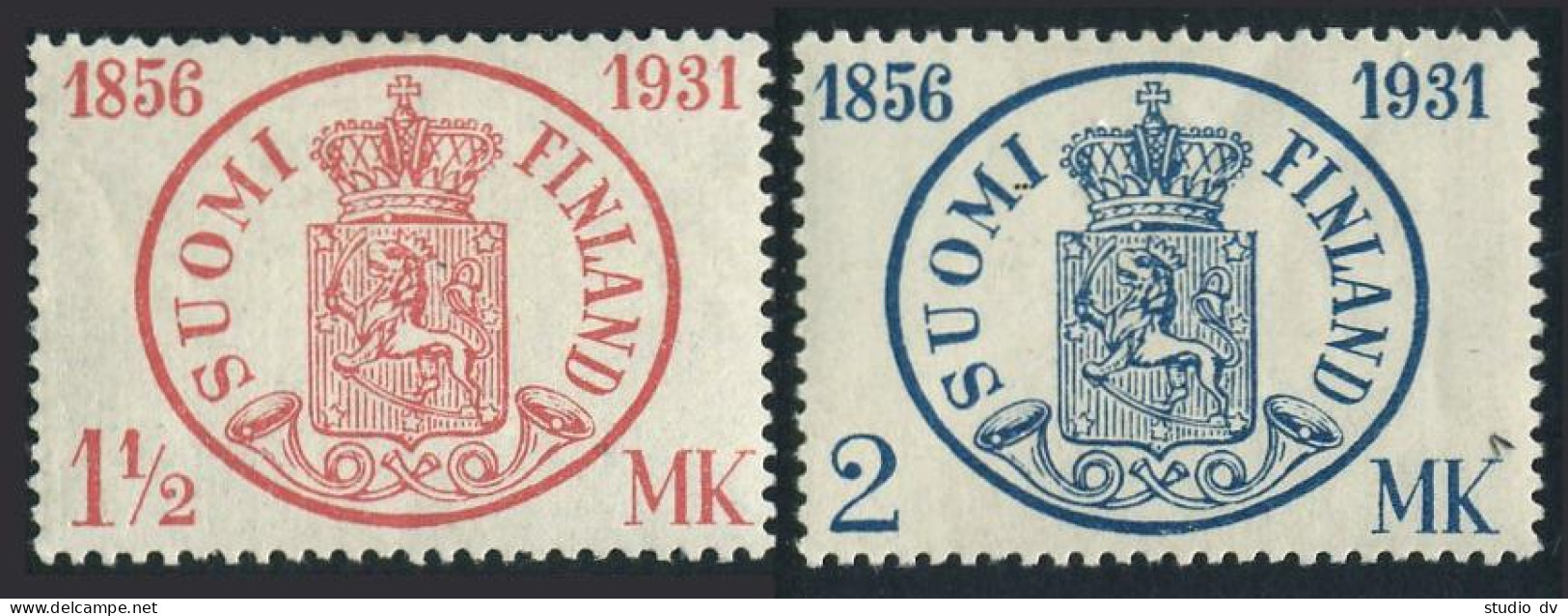 Finland 182-183,hinged. Mi 167-168. 1st Use Of Postage Stamps In Finland,75,1931 - Unused Stamps