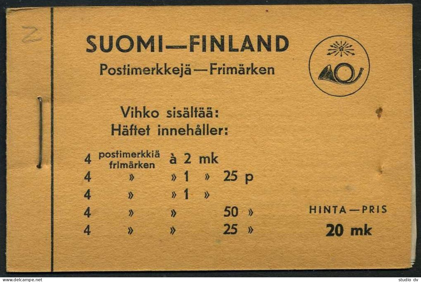 Finland 173a Booklet, Panes Of 4: 161, 164, 166, 168, 173. Coat Of Arms, 1930. - Ongebruikt
