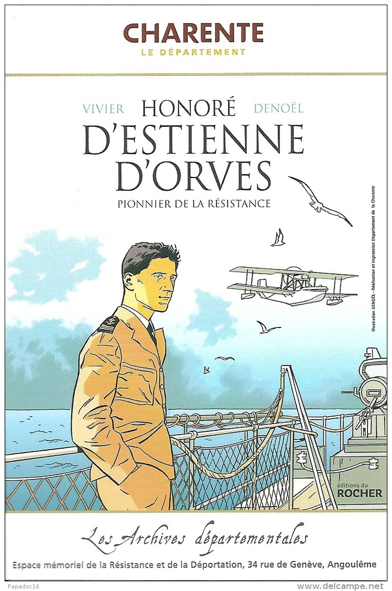 BD - Honoré D'Estienne D'Orves, Pionnier De La Résistance - Ill. Jean-François Denoël [RP Vivier - Expo Angoulême, 2018] - Comics