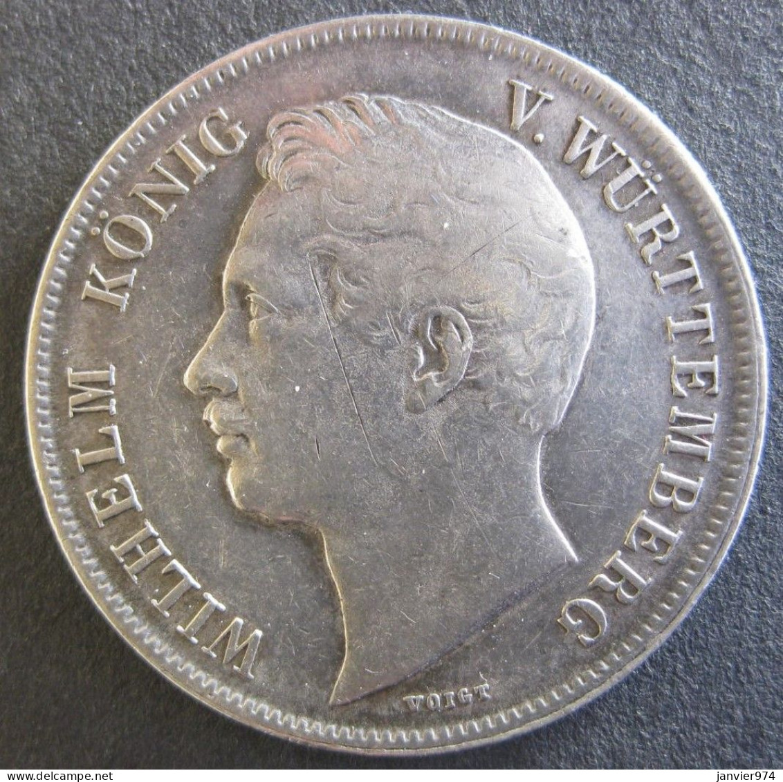 Allemagne. Wurtemberg 1 Gulden 1838 Wilhelm I , En Argent , KM# 574 - Taler Et Doppeltaler