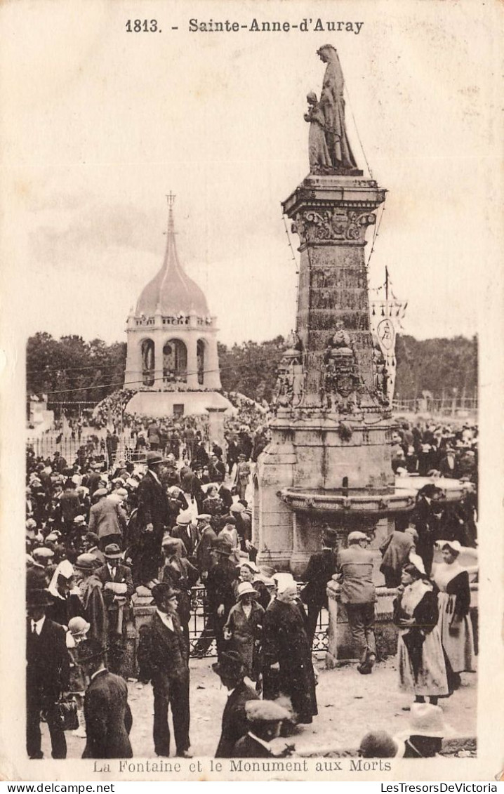 FRANCE - Saint Anne D'Auray - Vue Sur Une Statue - Animé - Vue Générale - Carte Postale Ancienne - Sainte Anne D'Auray