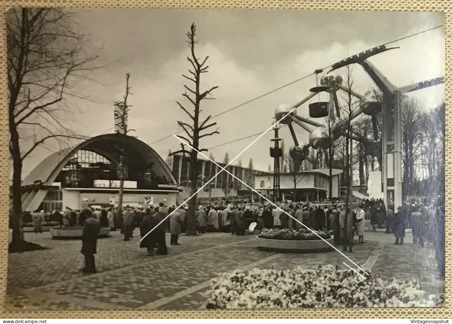 BRUXELLES Exposition Universelle 1958 Expo 58 Rond Point De L’étoile Sterplein Star Circus CP Real Photo - Mostre Universali