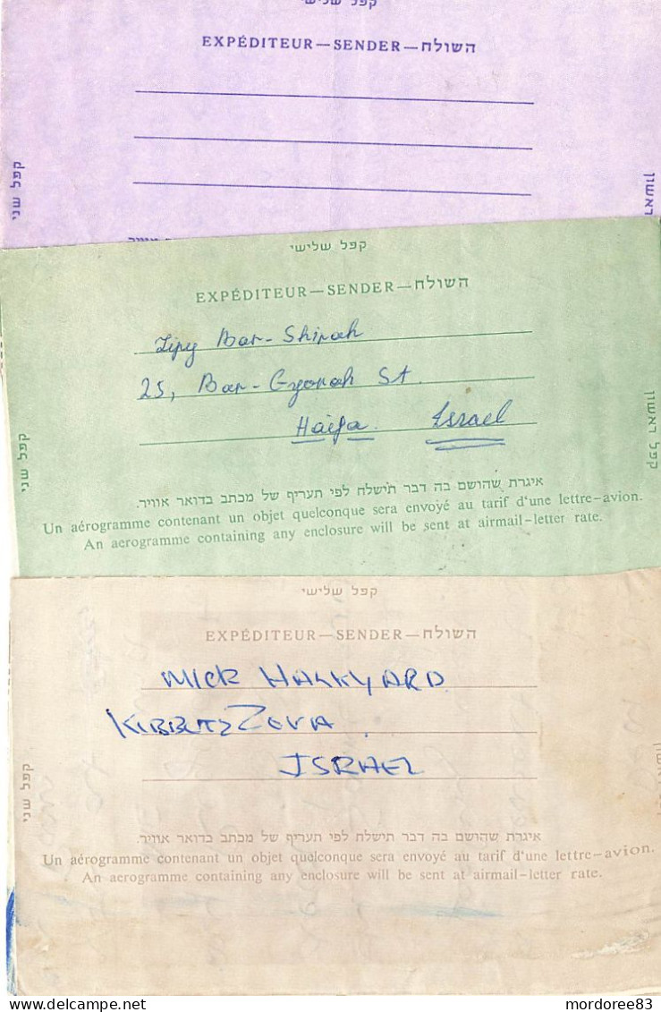 ISRAEL LOT DE 29 LETTRES AVEC CORRESPONDANCE PERIODE 1970 - 1977 - Collezioni & Lotti