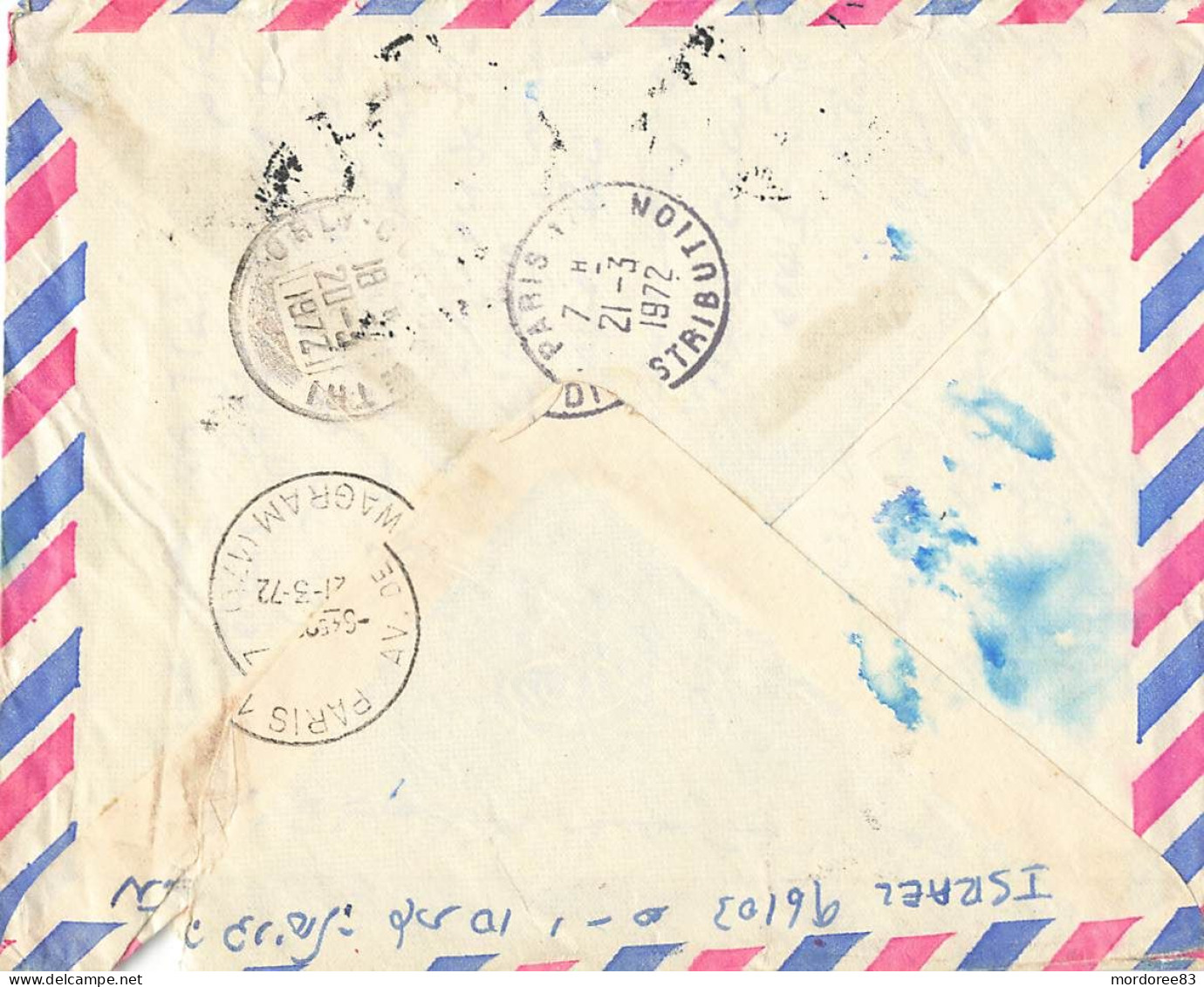 ISRAEL LOT DE 29 LETTRES AVEC CORRESPONDANCE PERIODE 1970 - 1977