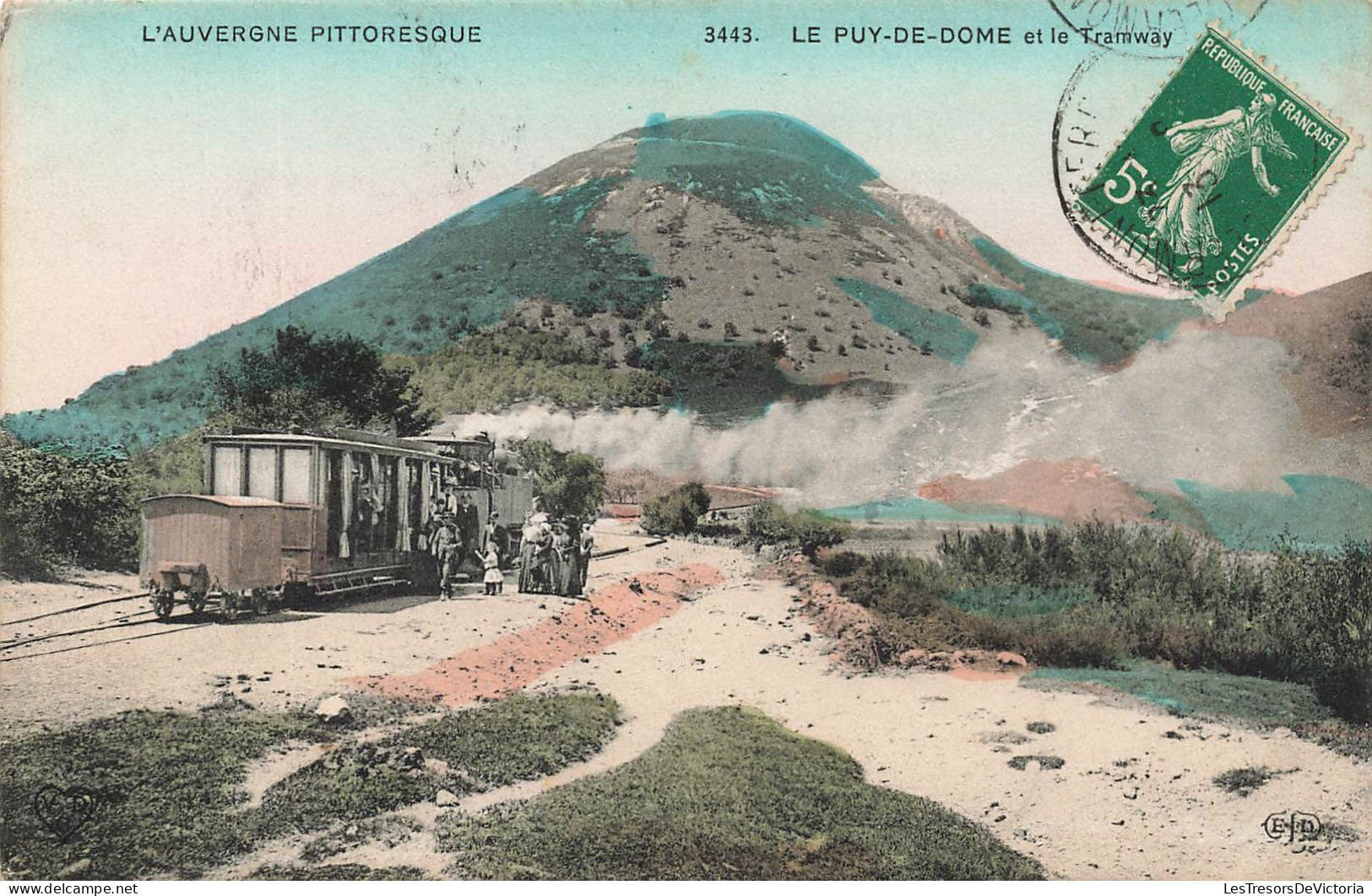 FRANCE - L'Auvergne Pittoresque - Le Puy De Dôme Et Le Tramway - Vue Générale - Carte Postale Ancienne - Auvergne Types D'Auvergne