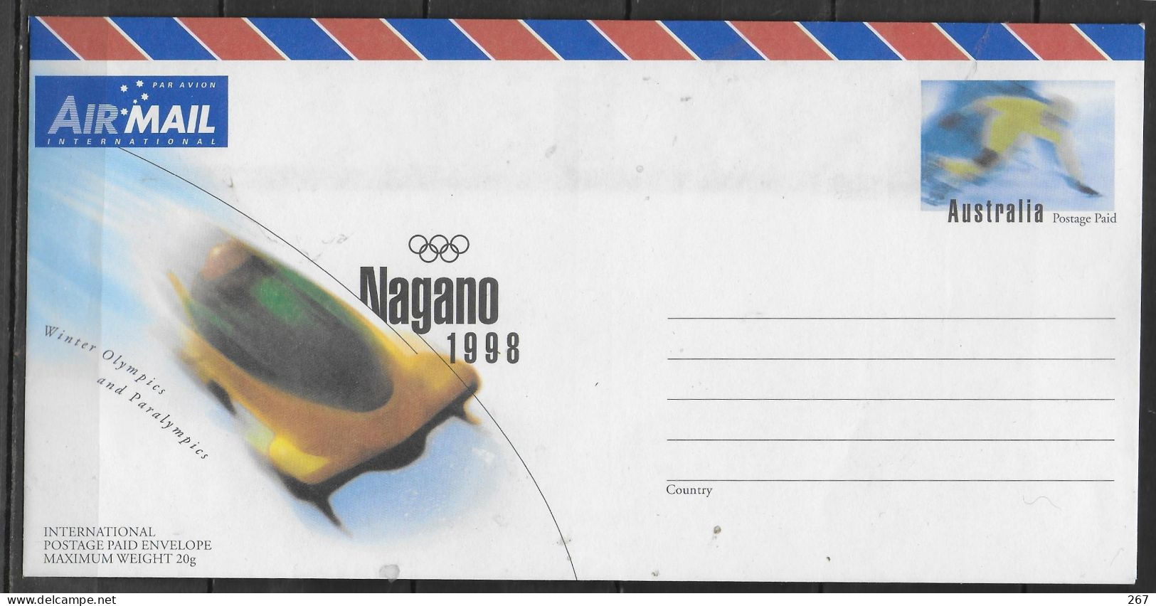 AUSTRALIE  PAP   Jo 1998 Bobsleigh Snowboard - Invierno 1998: Nagano