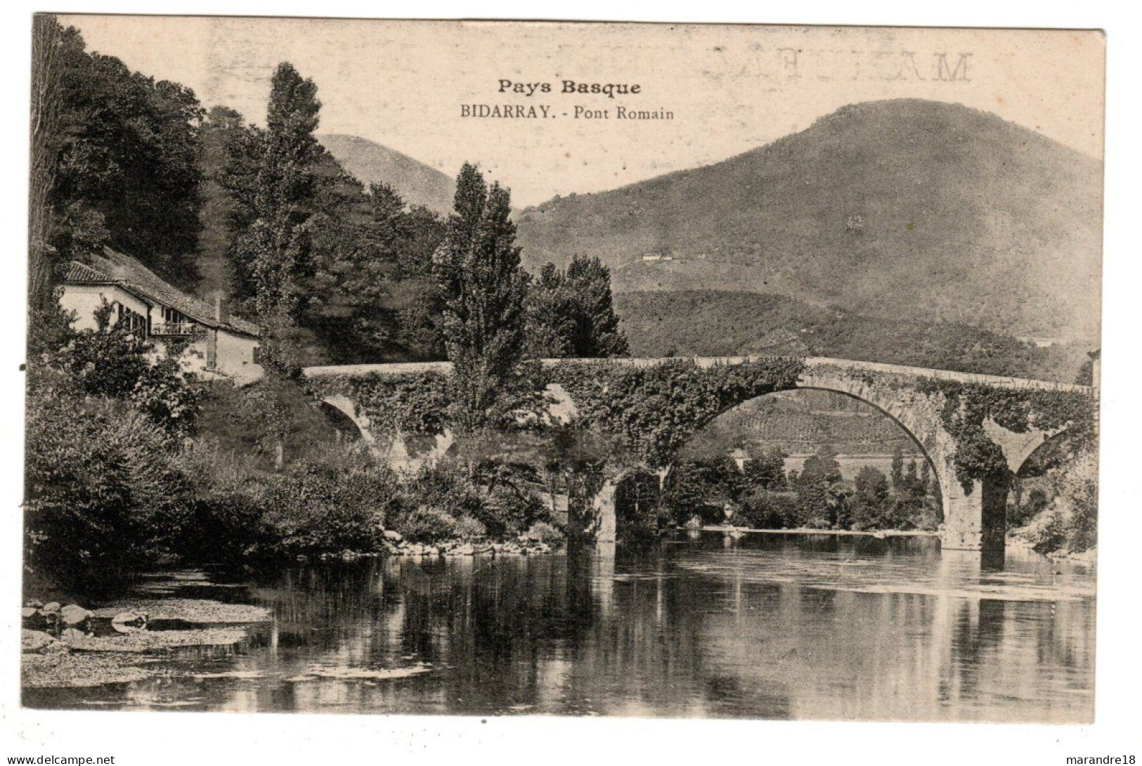 Bidarray , Pont Romain Pub  Magasin Bayonne Au Verso - Bidarray