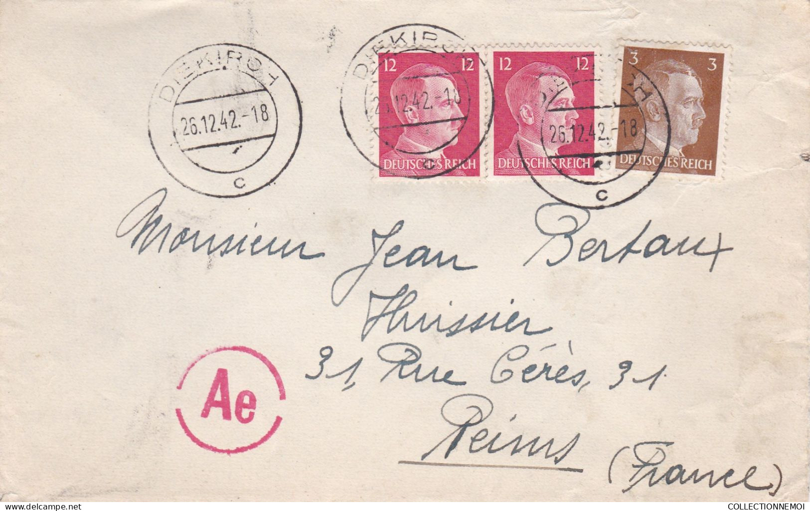 LOT DE 40 ,, lettres  période de GUERRE ,,1939/45  pour specialiste ,,,scan recto et verso ,,,,et VENDUE COMME C'EST