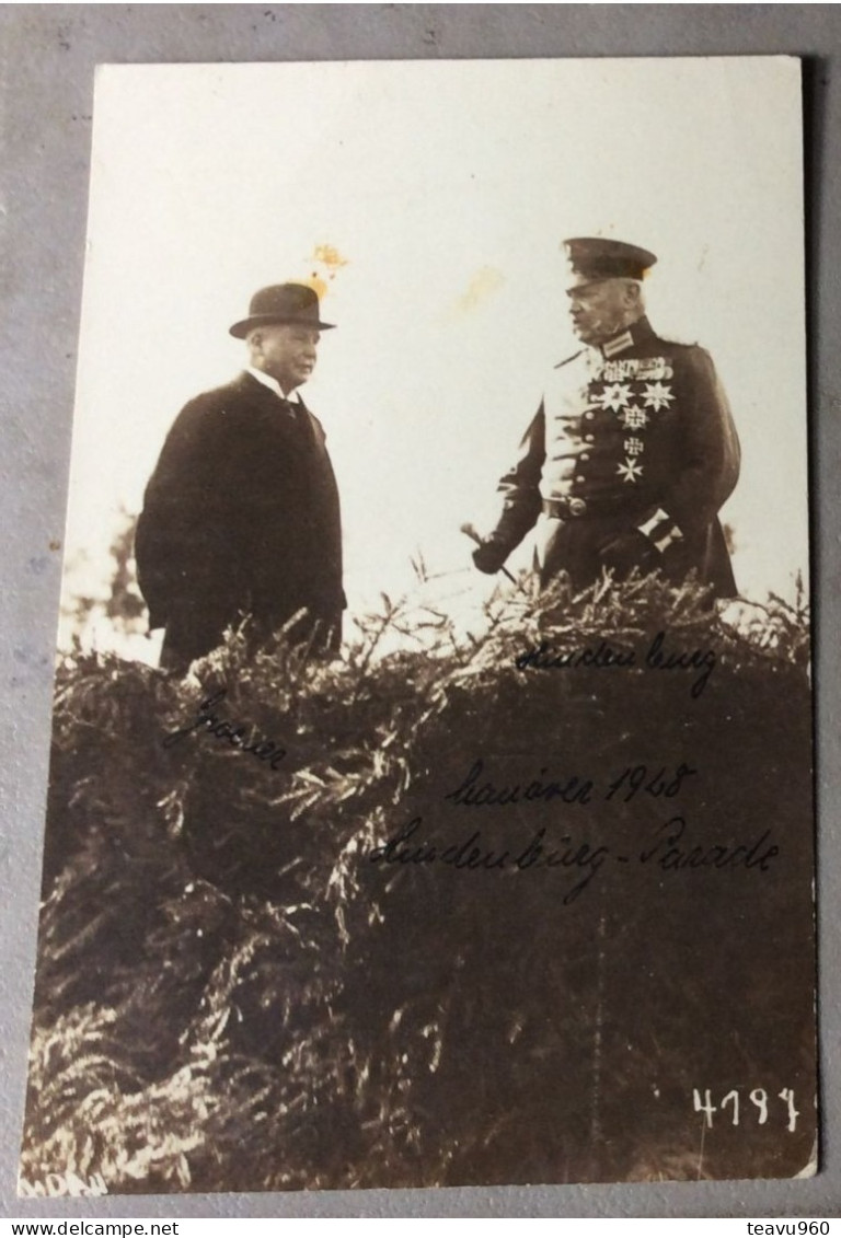 Paul Von Hindenburg Deutscher Feldmarschall Und Staatsmann, Der Im Ersten Weltkrieg FOTO REAL PHOTO AK 1928 - Politische Und Militärische Männer
