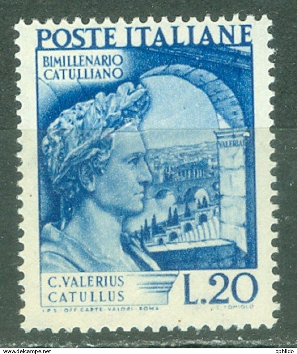 Italie   Yvert 552  Ou  Sassone 614  * * TB  - 1946-60: Mint/hinged