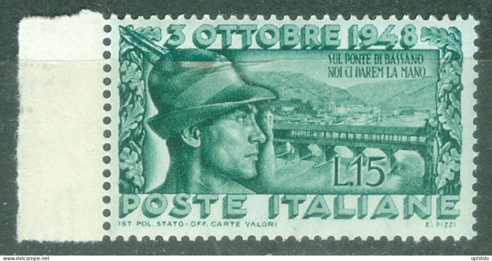 Italie   Yvert 530  Ou  Sassone 592  * * TB   Pont - 1946-60: Mint/hinged