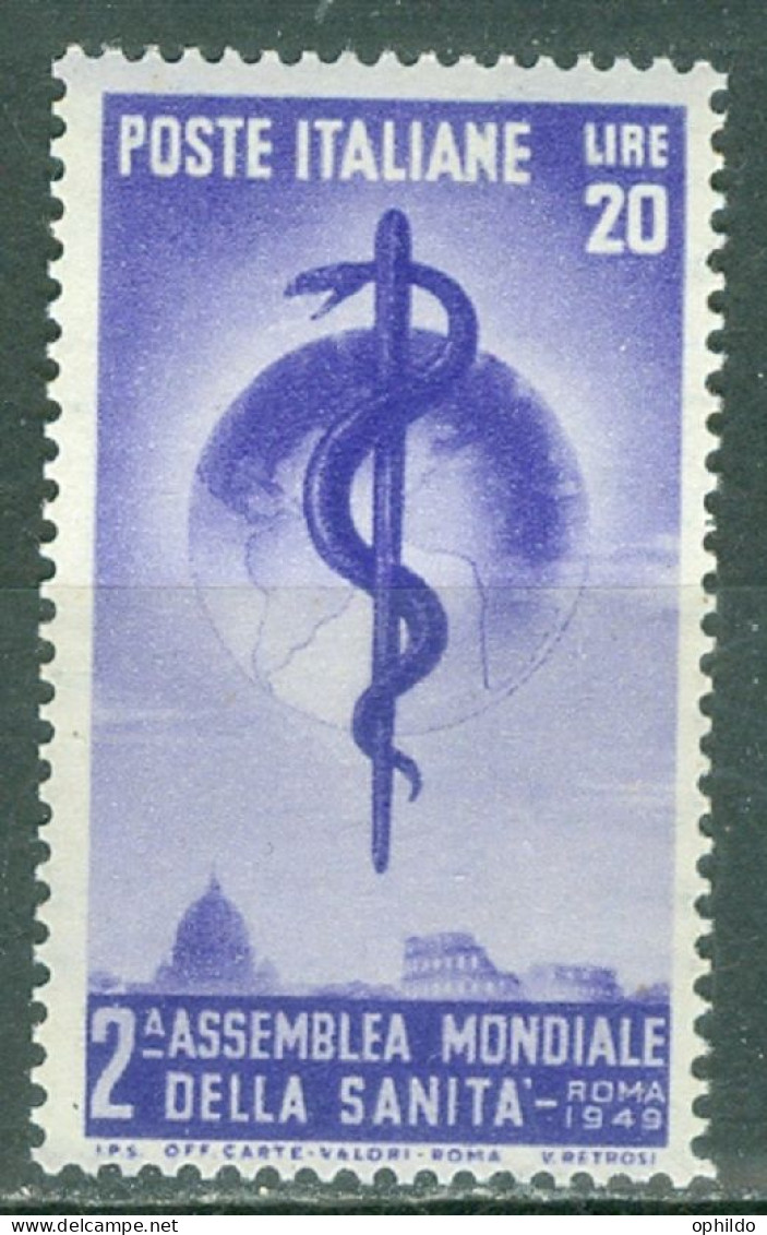 Italie   Yvert 545  Ou  Sassone 607  * * TB   Santé Médecine - 1946-60: Mint/hinged