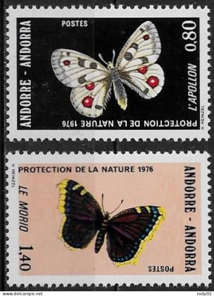 ANDORRE - PAPILLONS - N° 258 ET 259 - NEUF** MNH - Vlinders