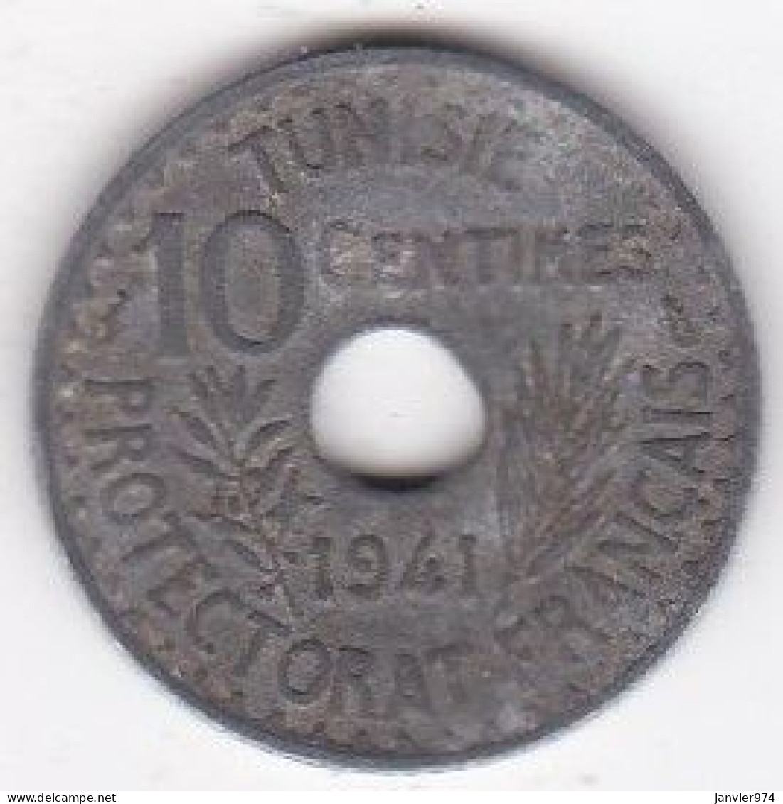 Tunisie Protectorat Français. 10 Centimes 1941 , En Zinc, Lec# 116 - Tunisia